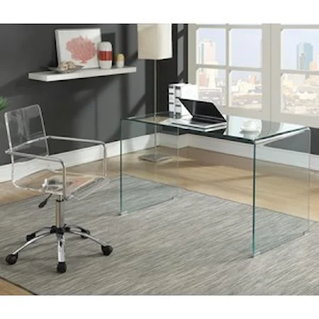 Contemporary Glass Desk 